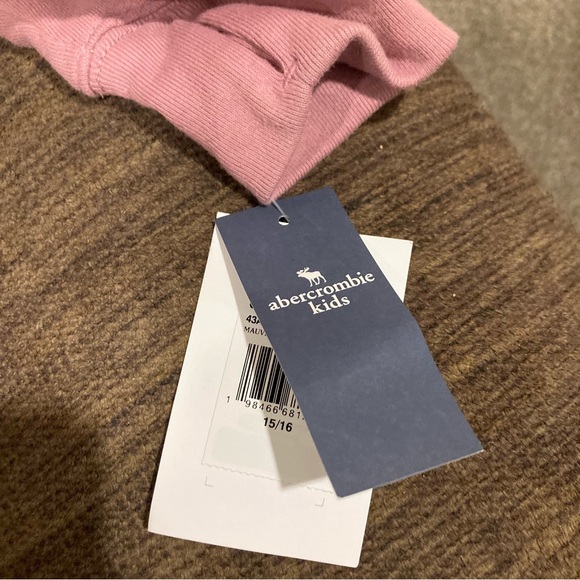 Abercrombie Kids Girls' Embroidered Pull-On Hoodie - Mauve/Orchid Size 15/16 - Picture 4 of 4